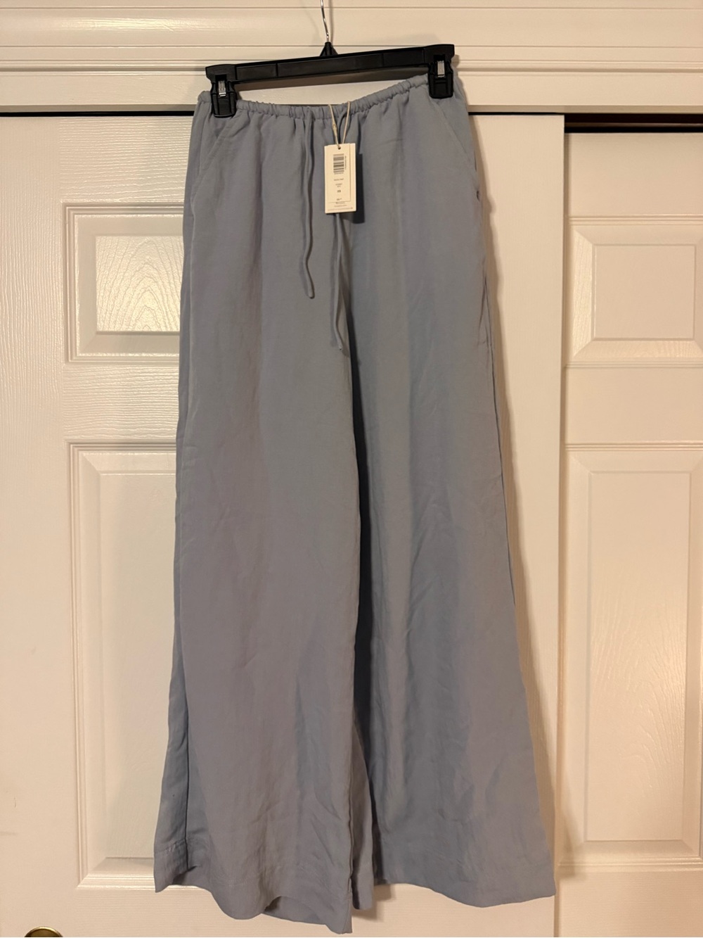 Z Supply Powder Blue Wide-Leg Drawstring Pants